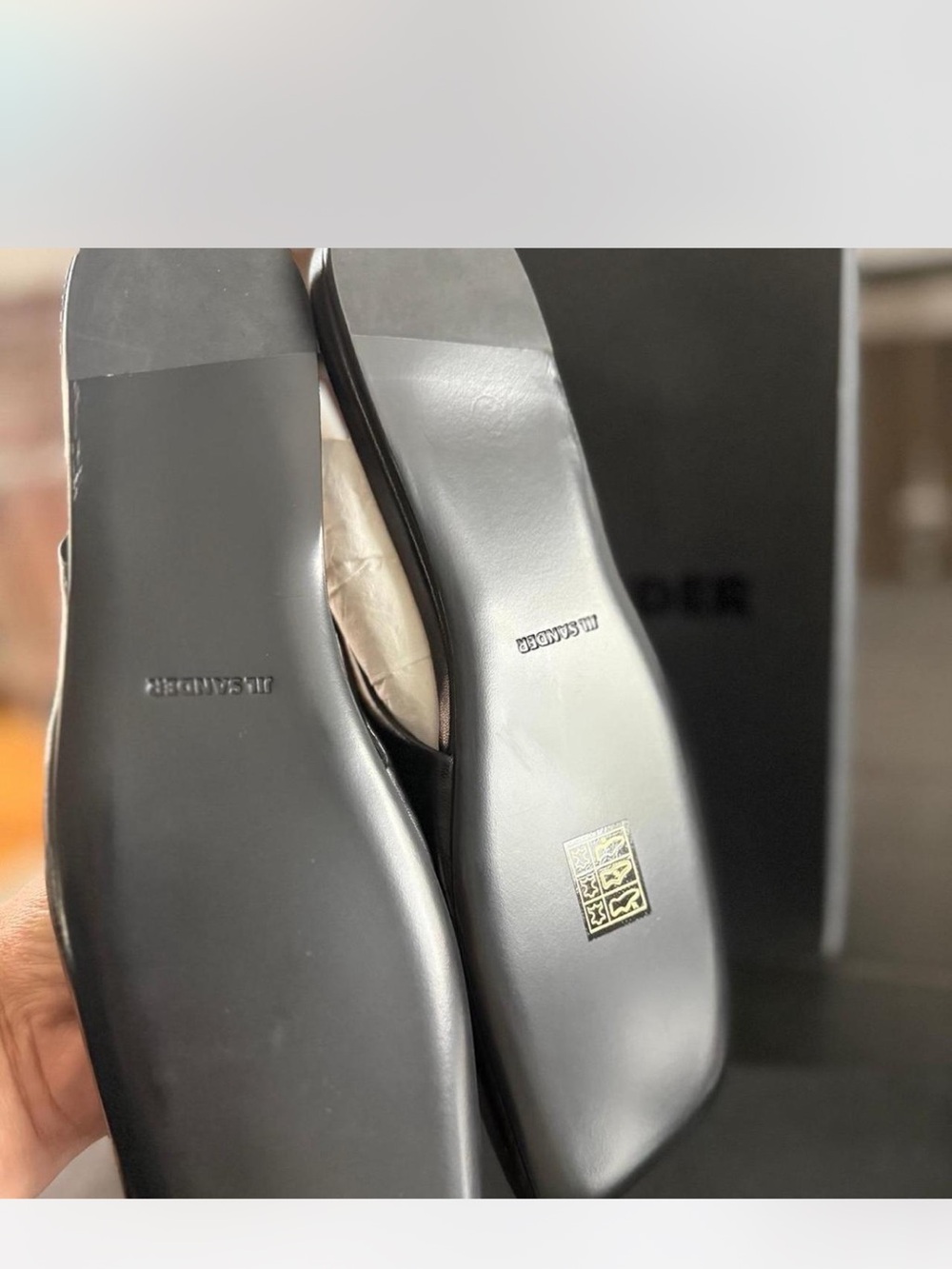 Jil Sander asymmetric-toe leather ballerina shoes - Picture 7 of 7